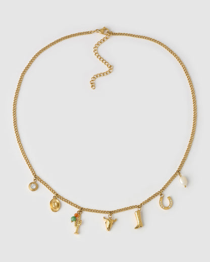 Rodeo Gold Charm Necklace