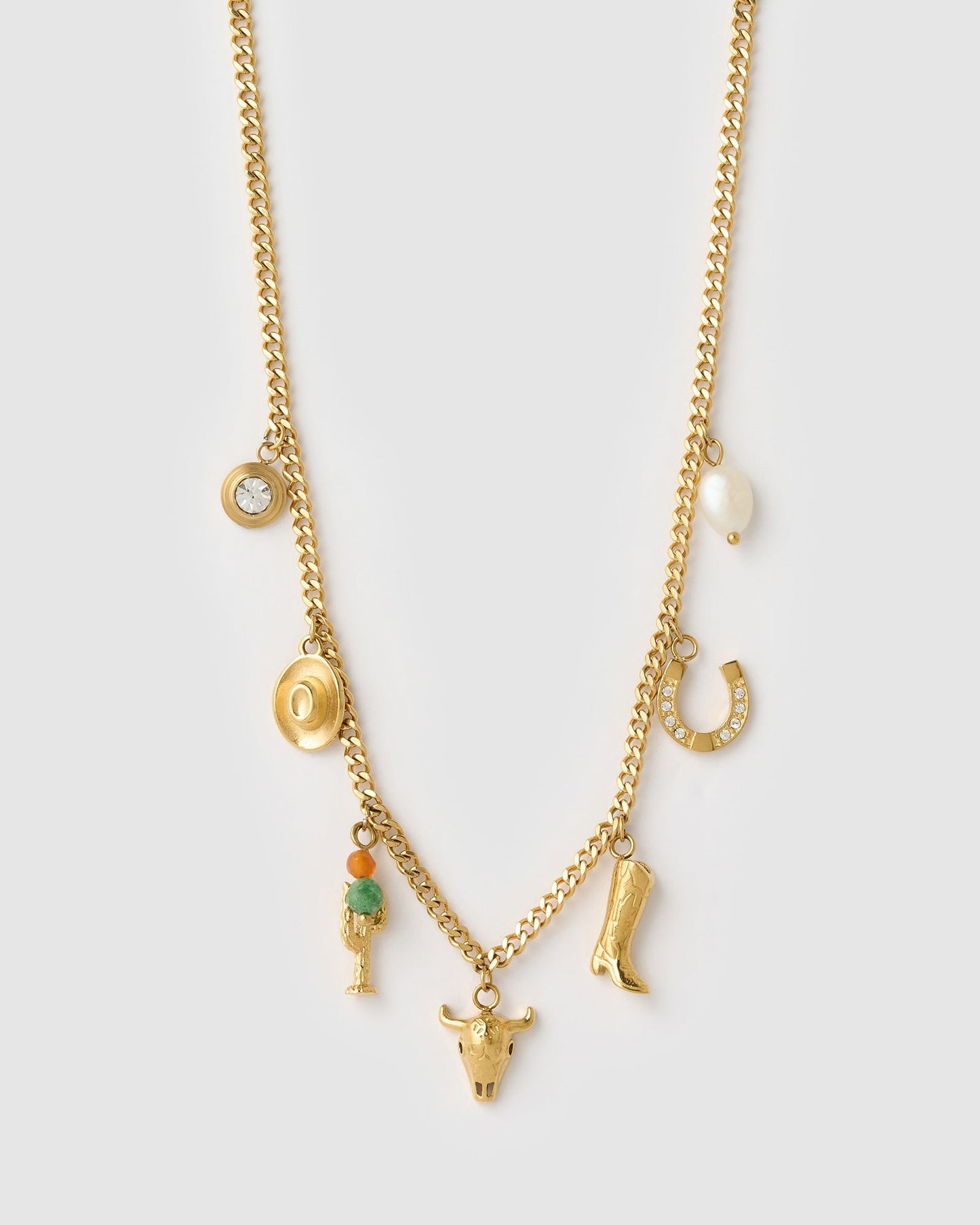 Rodeo Gold Charm Necklace