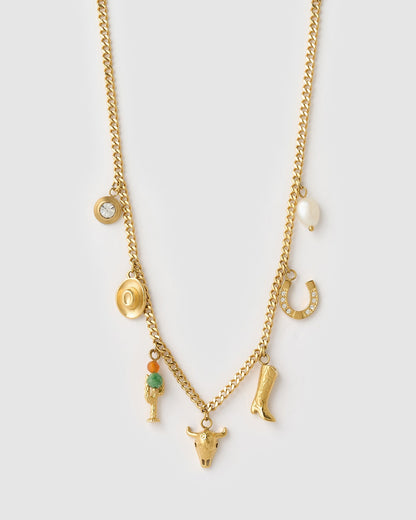 Rodeo Gold Charm Necklace