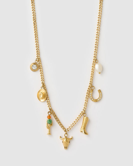 Rodeo Gold Charm Necklace