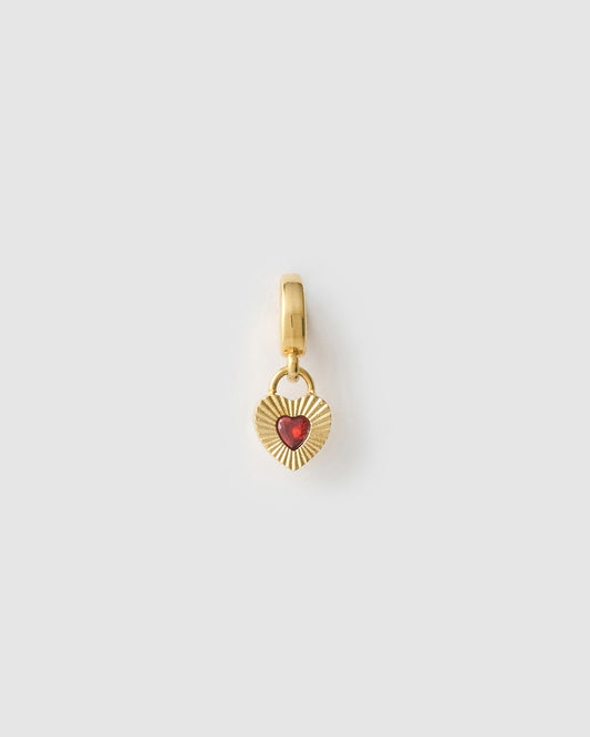 Ruby Heart Charm