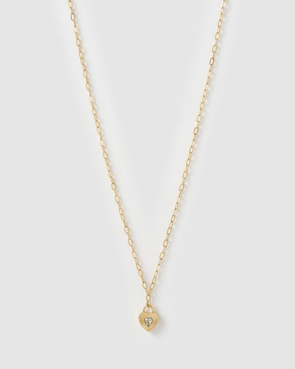 Ruby Heart Necklace - Stone