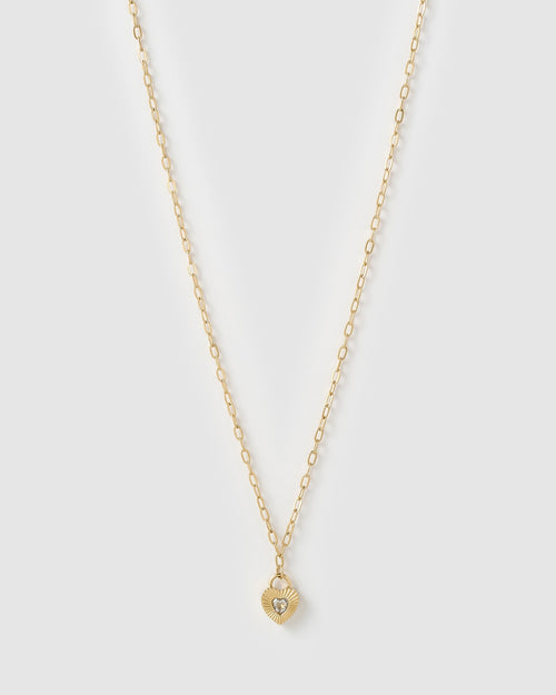 Ruby Heart Necklace - Stone