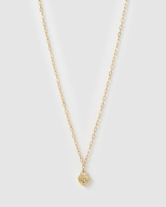 Ruby Heart Necklace - Stone