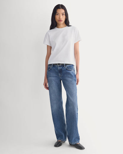 The Box-Cut Tee in Essential Cotton | White | No Pocket