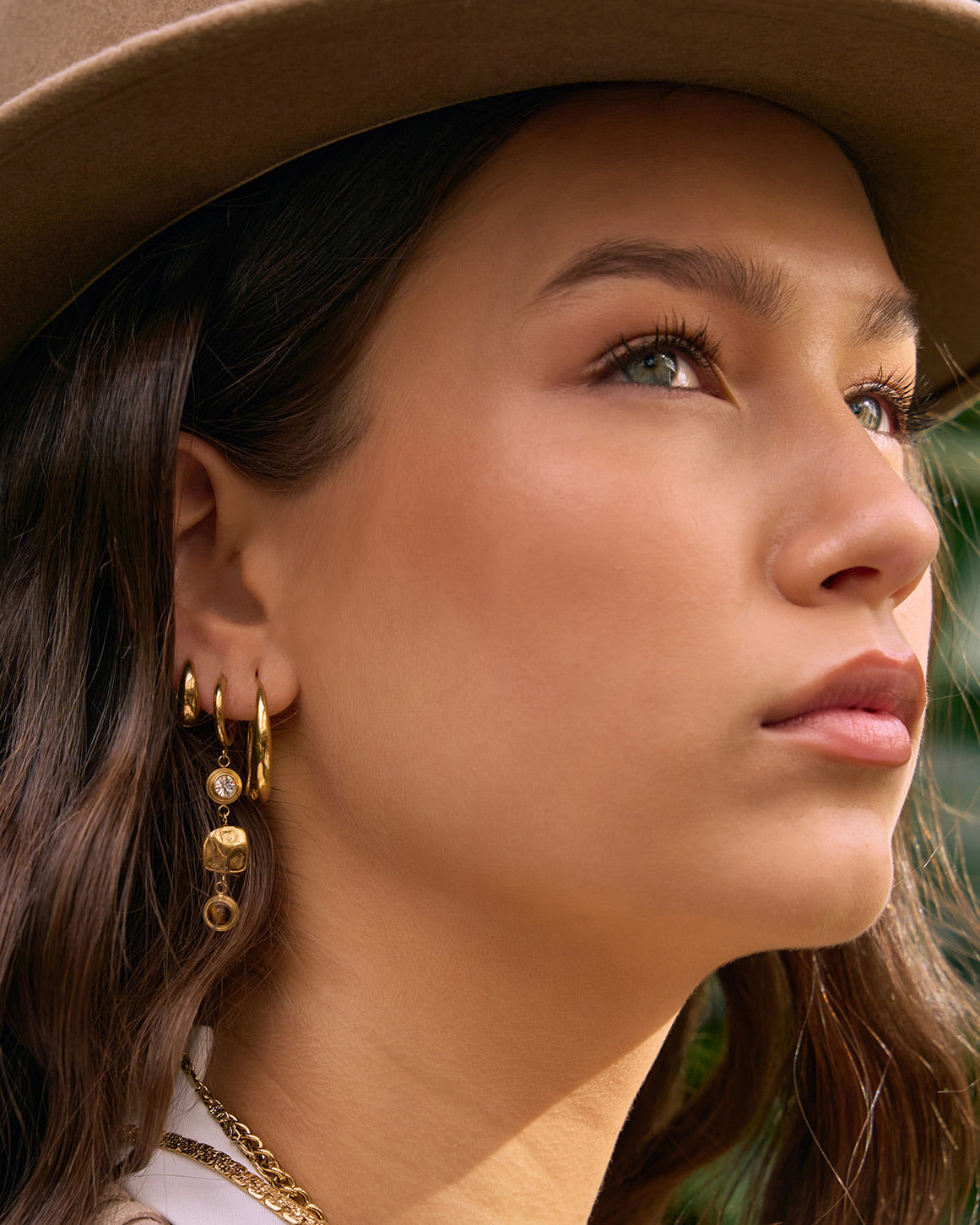 Riley Gold Hoop Earrings - Small