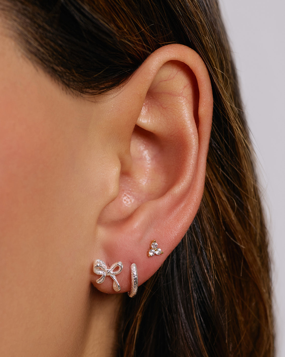 Luka Silver Huggie Earrings