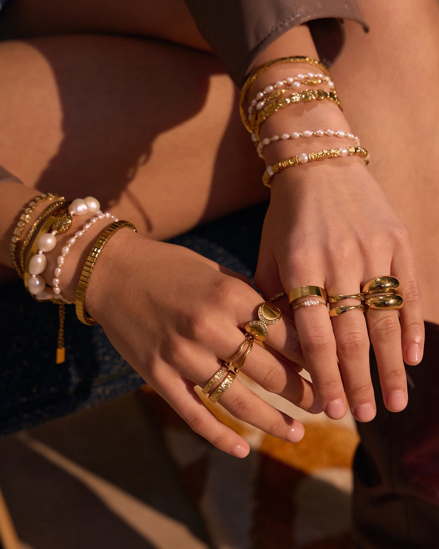 Remi Gold and Pearl Ring
