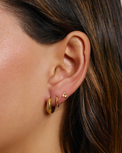 Alphabet Gold Single Stud