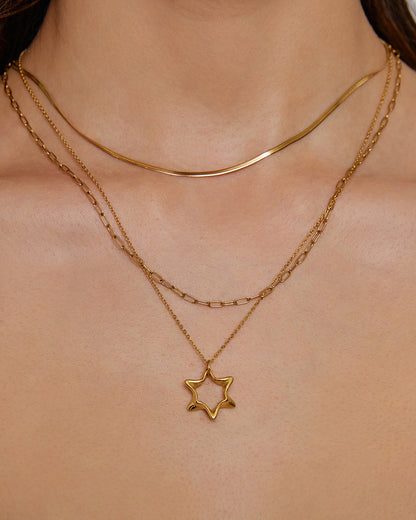 Vintage Star of David Gold Necklace