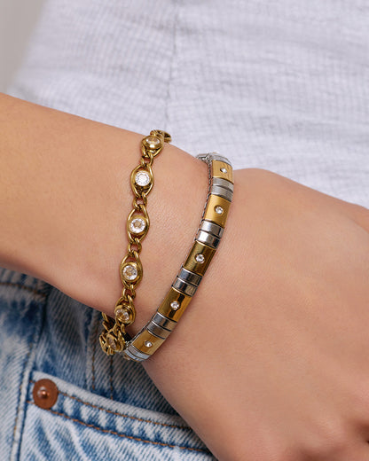 Cassandra Gold Bracelet - Stone
