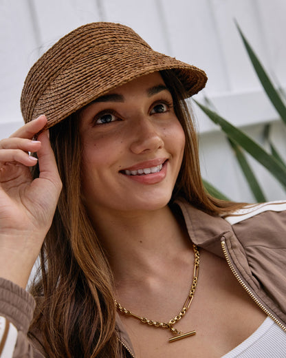 Sunray Roll Up Sun Visor - Dark Natural