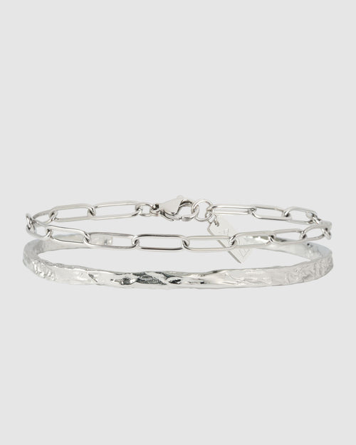 Salvador Bracelet Stack - Silver