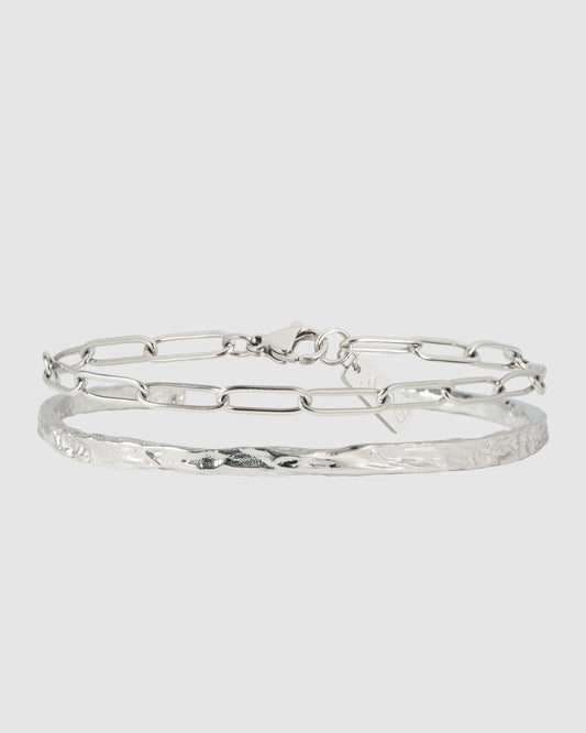 Salvador Bracelet Stack - Silver