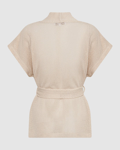 Sardinia Wrap Top - Coconut
