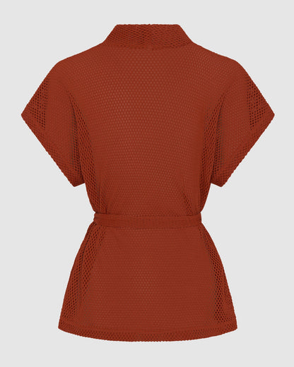Sardinia Wrap Top - Apricot