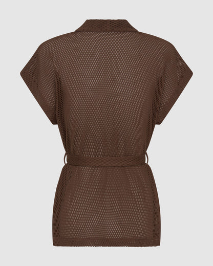 Sardinia Wrap Top - Chocolate