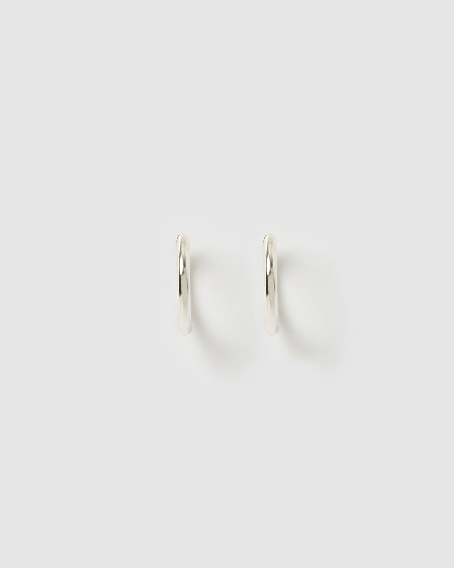 Scarlet Silver Hoop Earrings