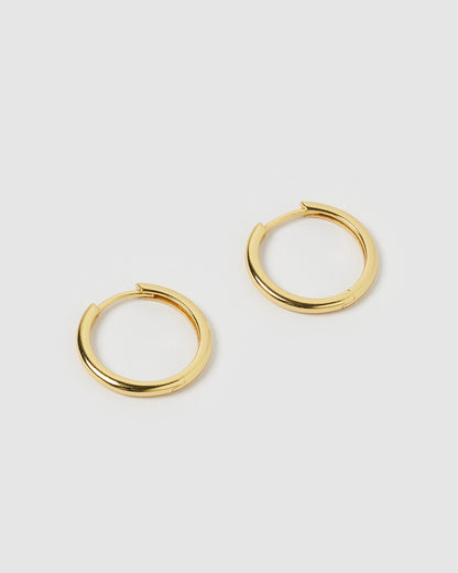 Scarlet Gold Hoop Earrings