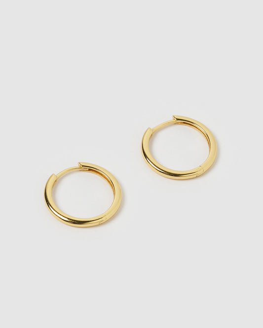 Scarlet Gold Hoop Earrings