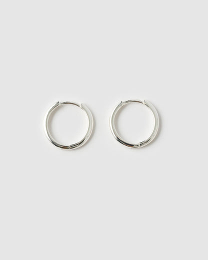 Scarlet Silver Hoop Earrings