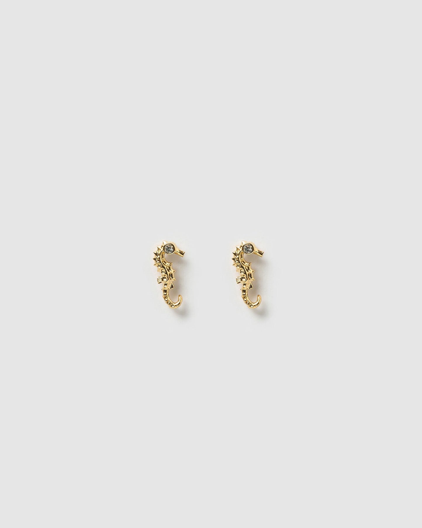 Seahorse Gold Studs