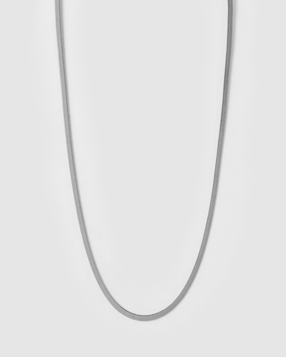 Shayla Silver Snake Chain Necklace