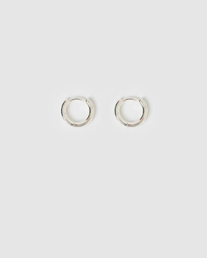 Shia Silver Huggie Earrings