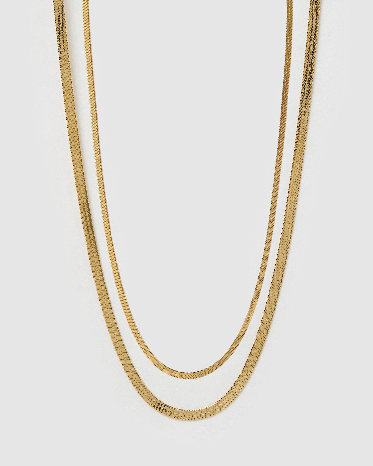 Snake Necklace Stack - Gold