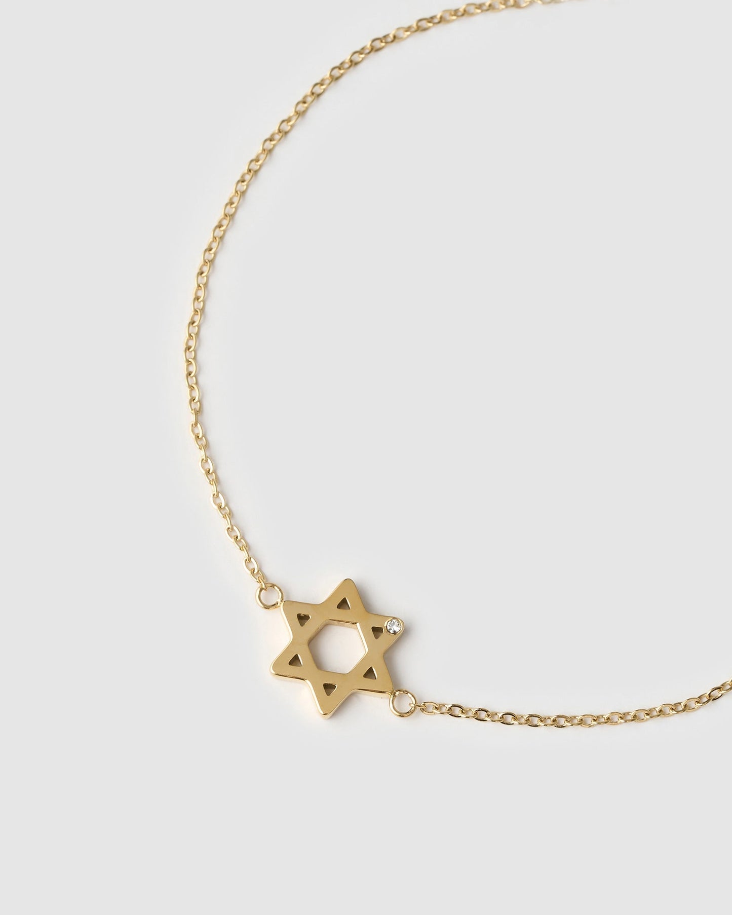 Star Of David Charm Gold Bracelet