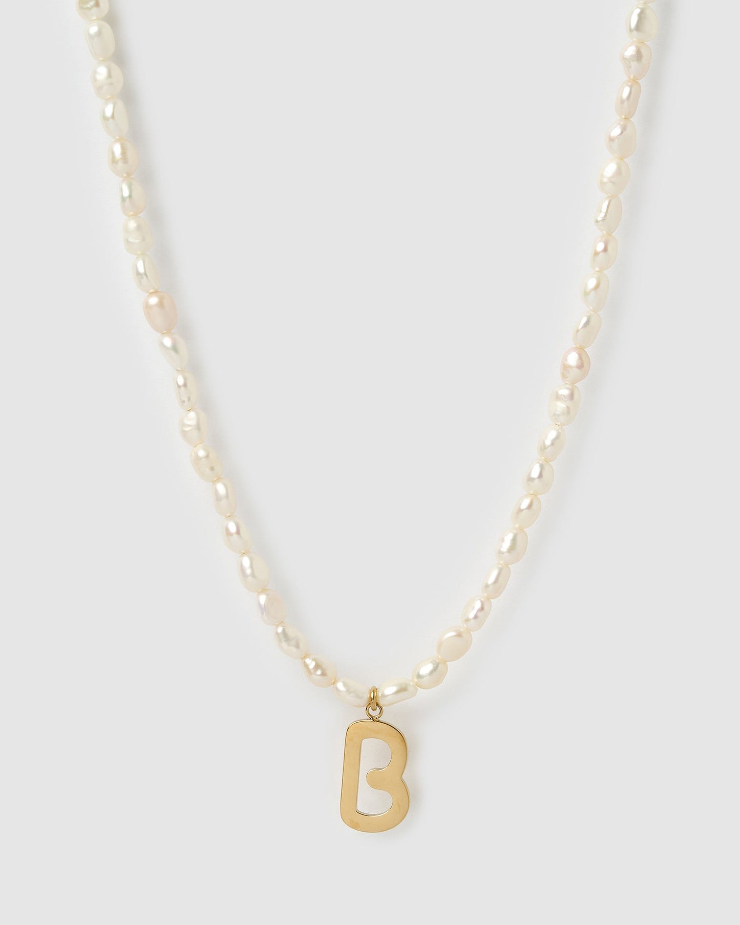 Statement Letter Pearl Necklace