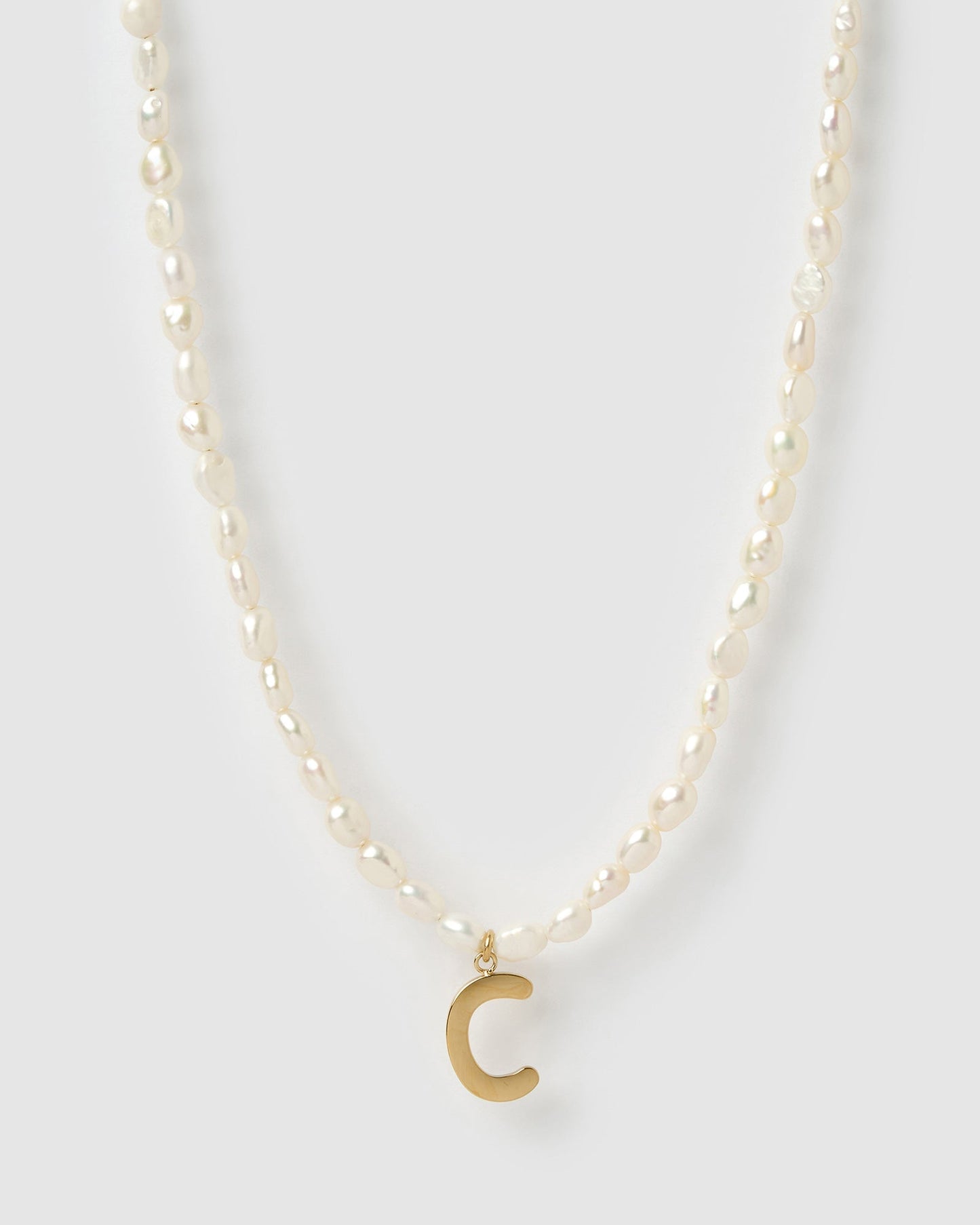Statement Letter Pearl Necklace