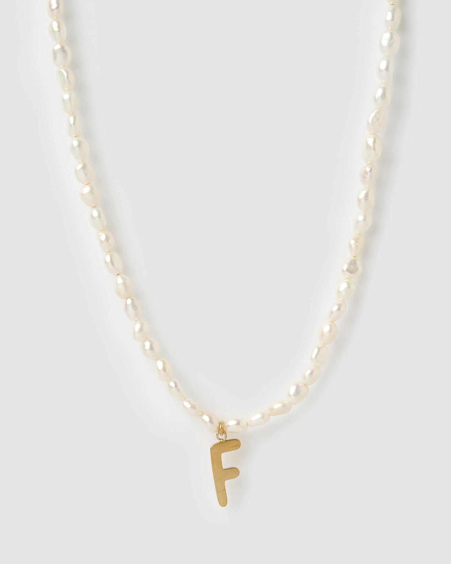 Statement Letter Pearl Necklace