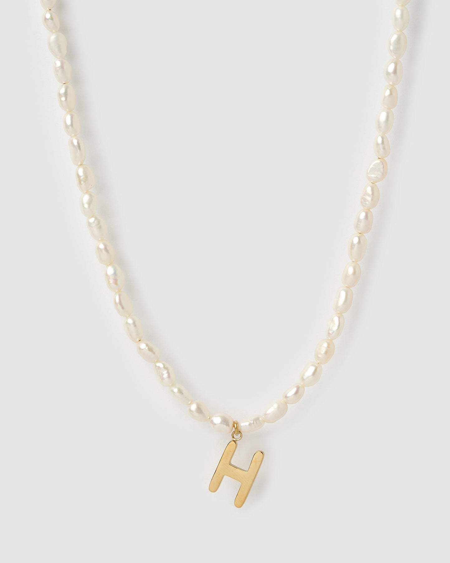 Statement Letter Pearl Necklace