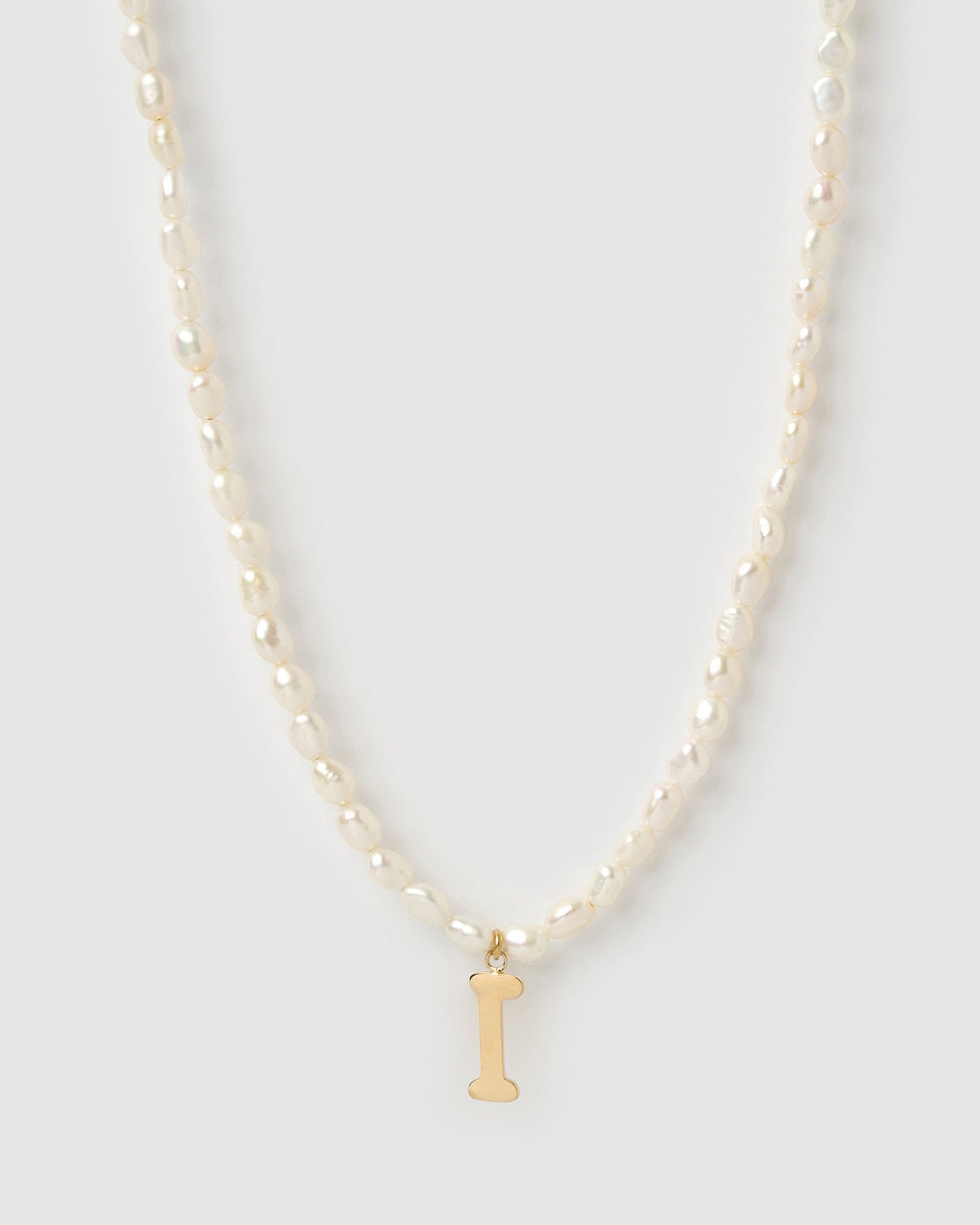 Statement Letter Pearl Necklace