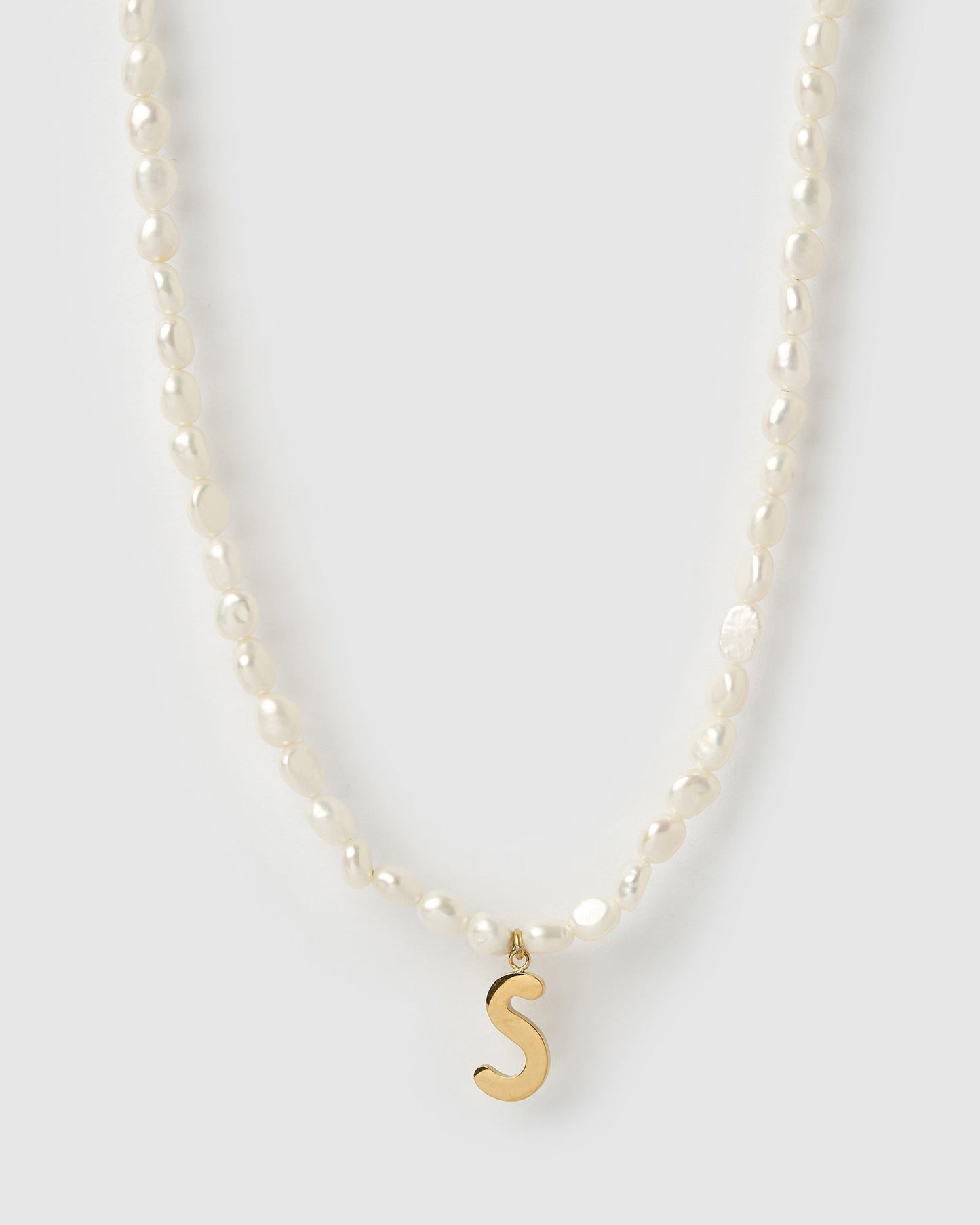 Statement Letter Pearl Necklace