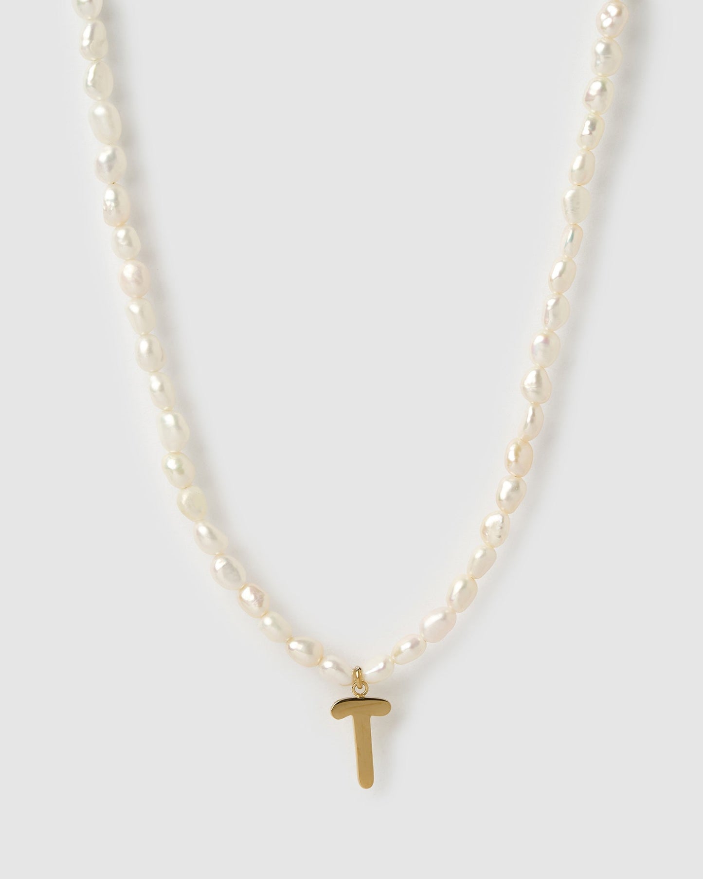 Statement Letter Pearl Necklace
