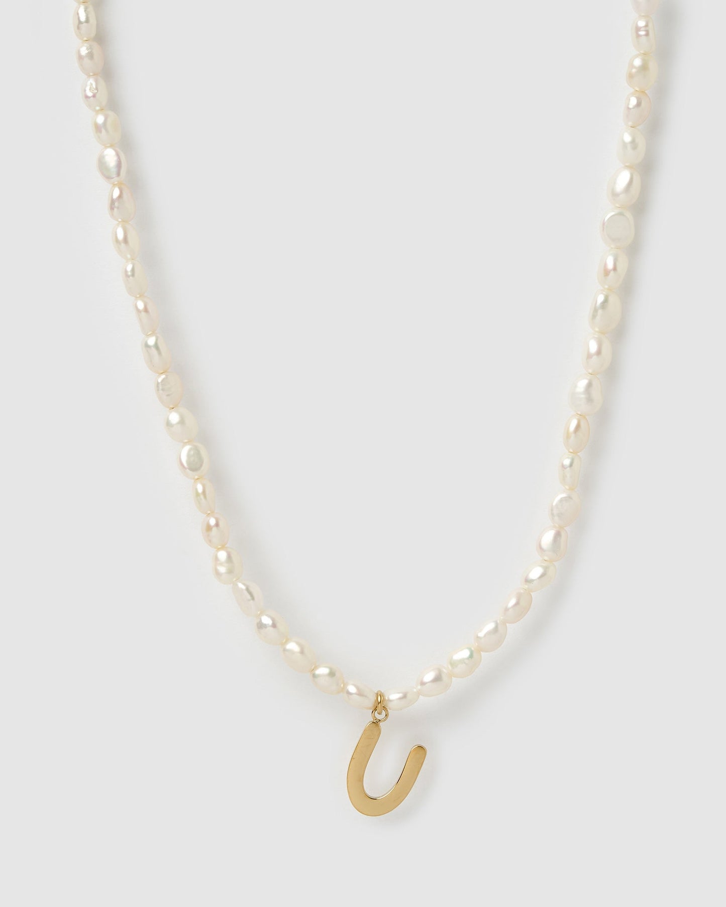 Statement Letter Pearl Necklace