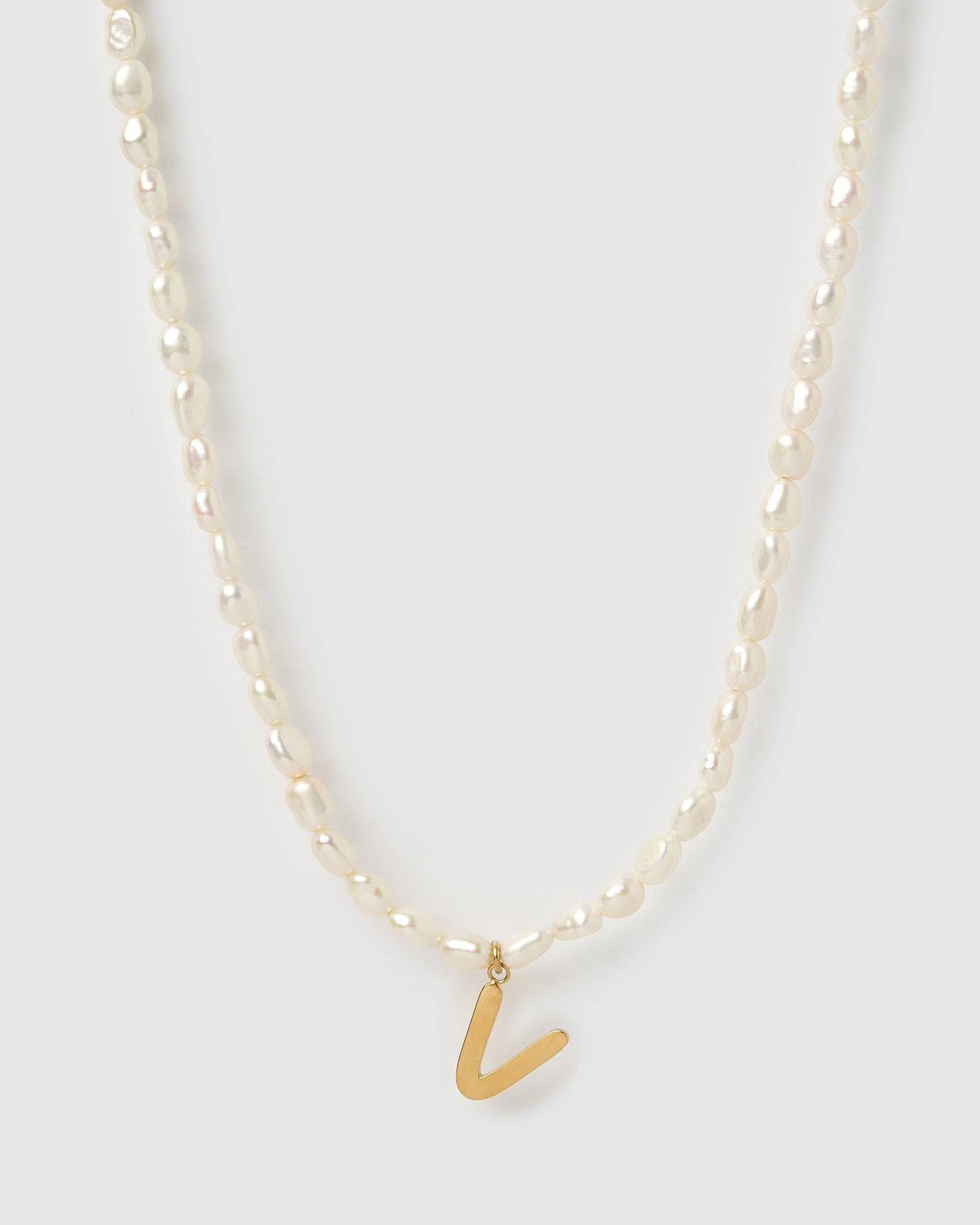 Statement Letter Pearl Necklace