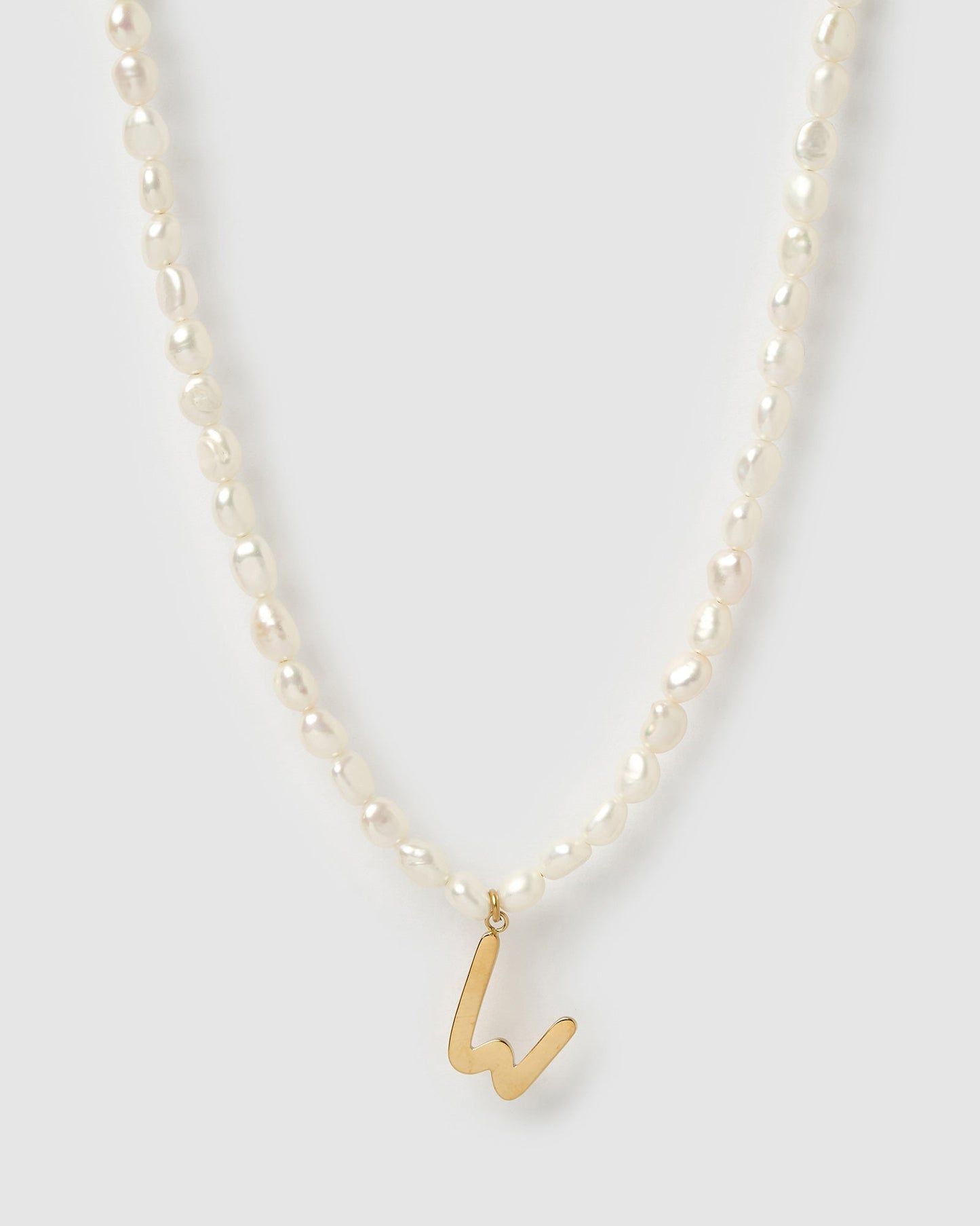 Statement Letter Pearl Necklace