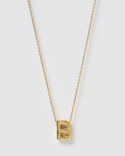 Statement Gold Letter Necklace