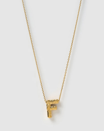Statement Gold Letter Necklace