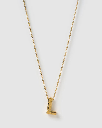 Statement Gold Letter Necklace