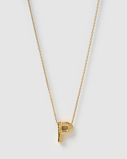 Statement Gold Letter Necklace