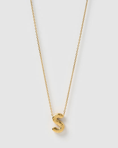 Statement Gold Letter Necklace