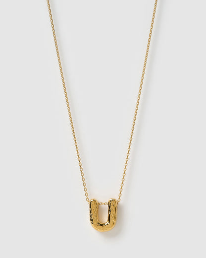 Statement Gold Letter Necklace