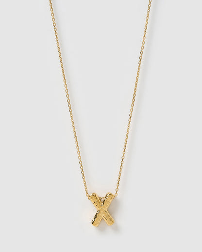 Statement Gold Letter Necklace