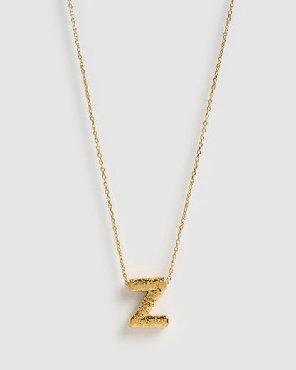 Statement Gold Letter Necklace