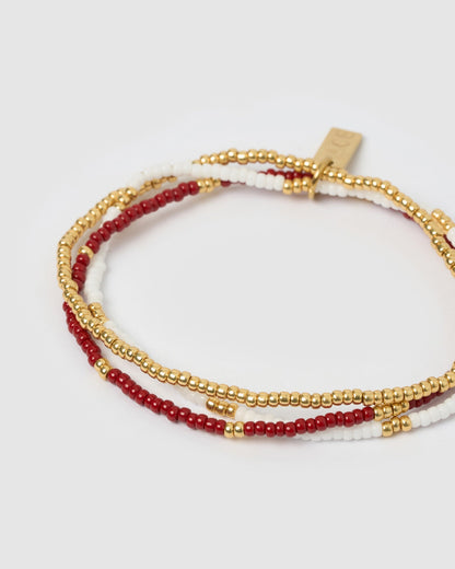 Sunny Bracelet Set - Burgundy