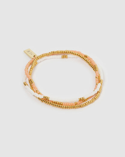 Sunny Bracelet Set - Coral